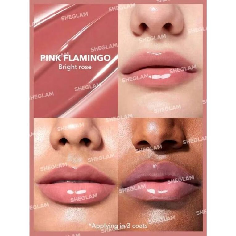 Sheglam Pout Perfect Shine Lip Plumper Pink Flamingo 2g, , hi-res