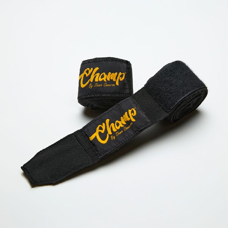 CHAMP By Shane Cameron Long Hand Wraps 4m Black, , hi-res