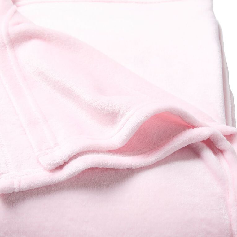 Living & Co Ultra Soft Plush Blanket Pink Queen, , hi-res