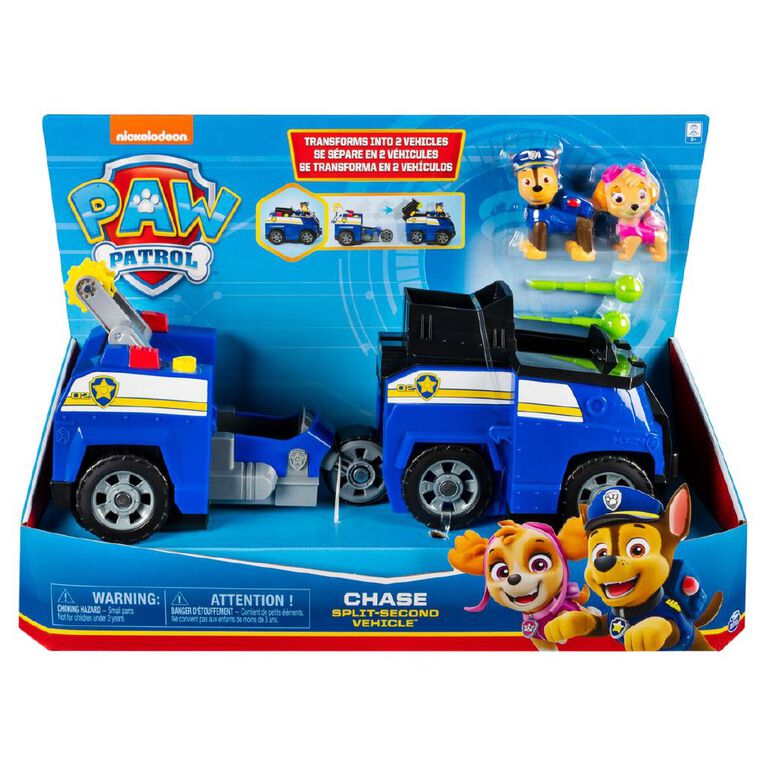 Paw Patrol Second Split Vehicles Assorted, , hi-res