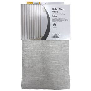 Living & Co Soho Slub Voile Natural 90-180cm Wide/213cm Drop