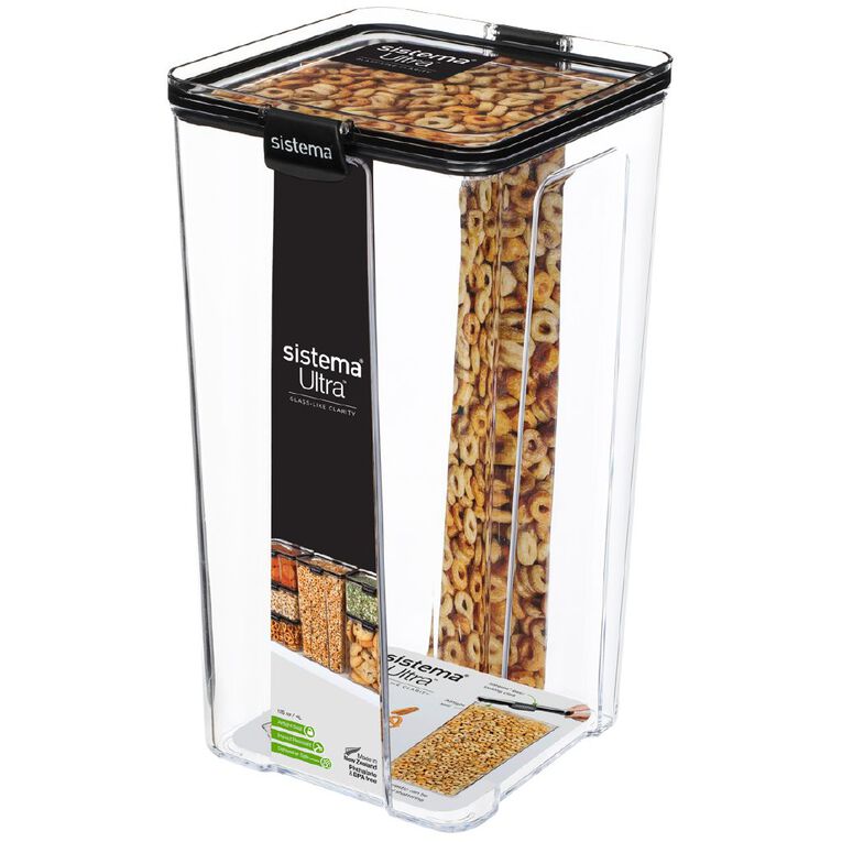 Sistema Ultra Tritan Canister Square Black 4L, , hi-res