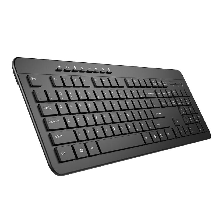Tech.Inc Wired Keyboard with Hotkeys for Multimedia Functions The