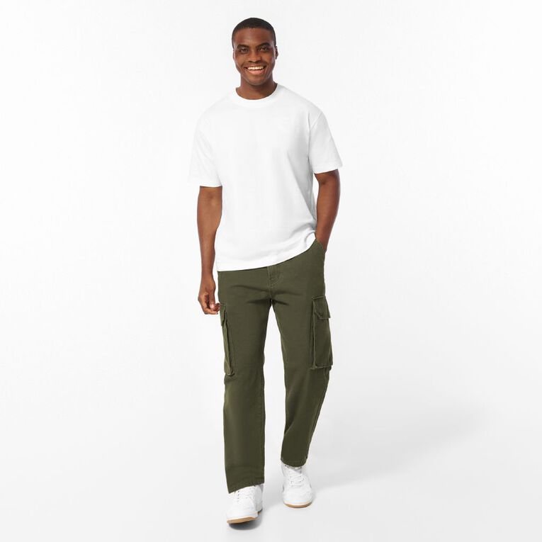 Garage Men's Relaxed Cargo Pants, Green Dark, hi-res