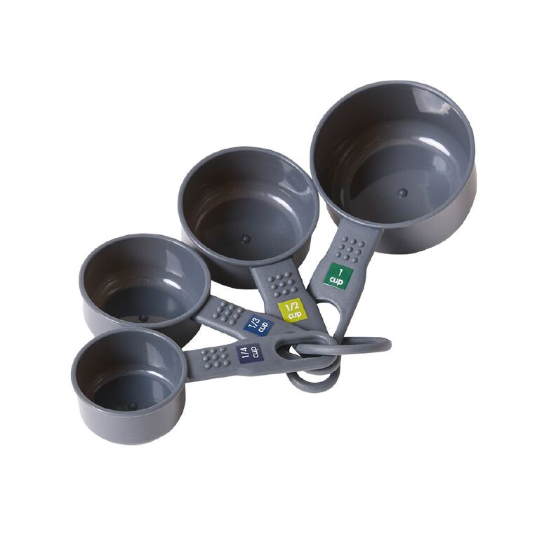 Living & Co Measuring Cups 4 Pieces Charcoal Charcoal, , hi-res