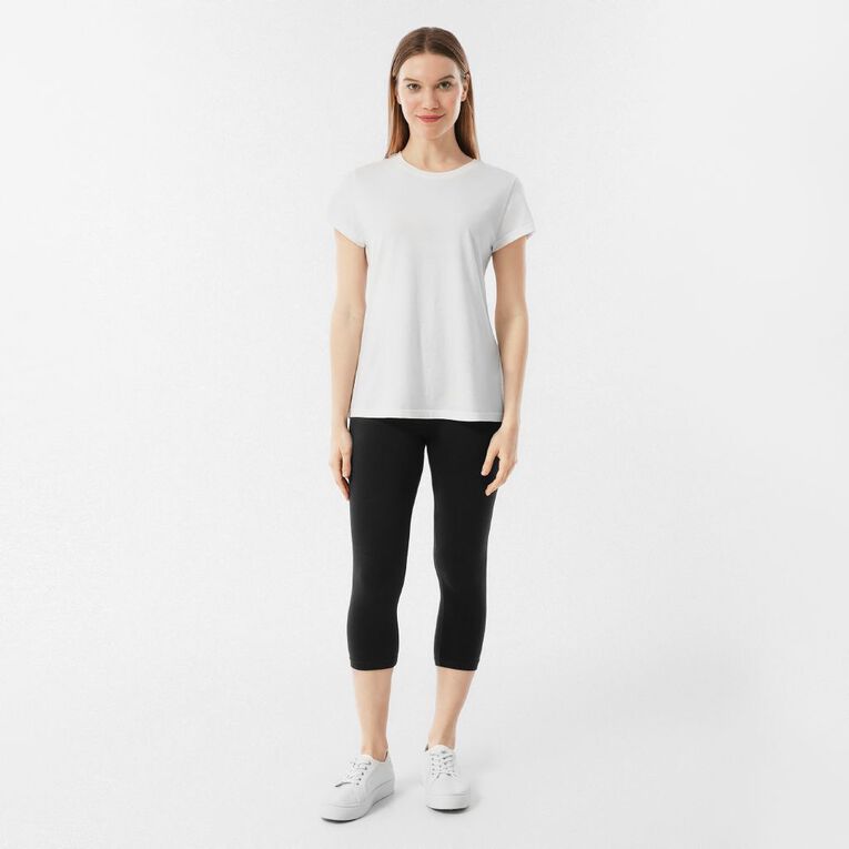 H&H Women's 3/4 Leggings, Black, hi-res