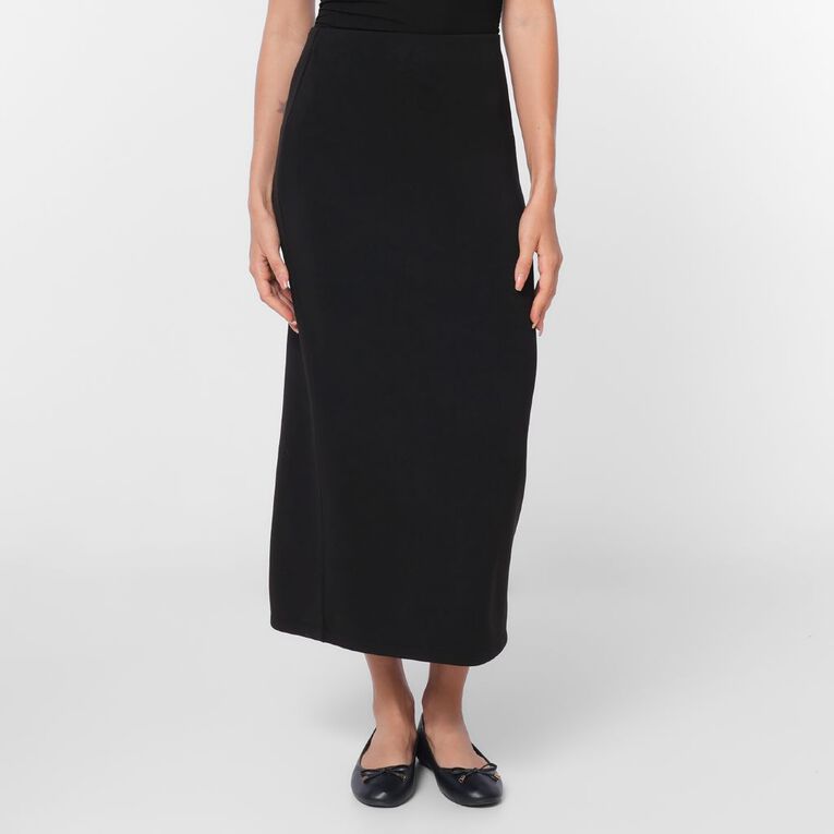 H&H Women's Modal Pencil Midi Skirt, Black, hi-res