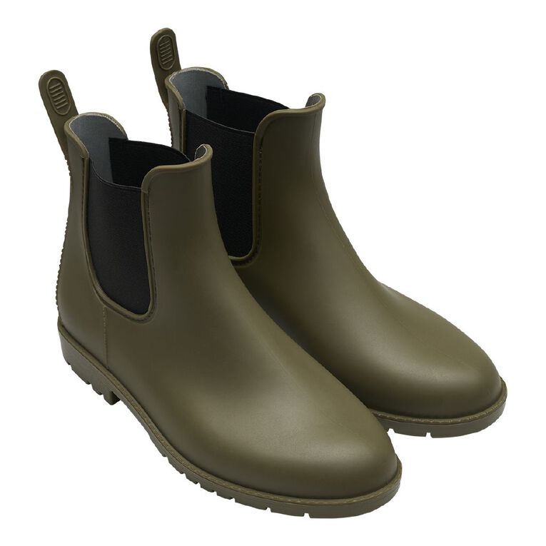H&H Women's Essential Ankle Length Gumboots, Khaki, hi-res
