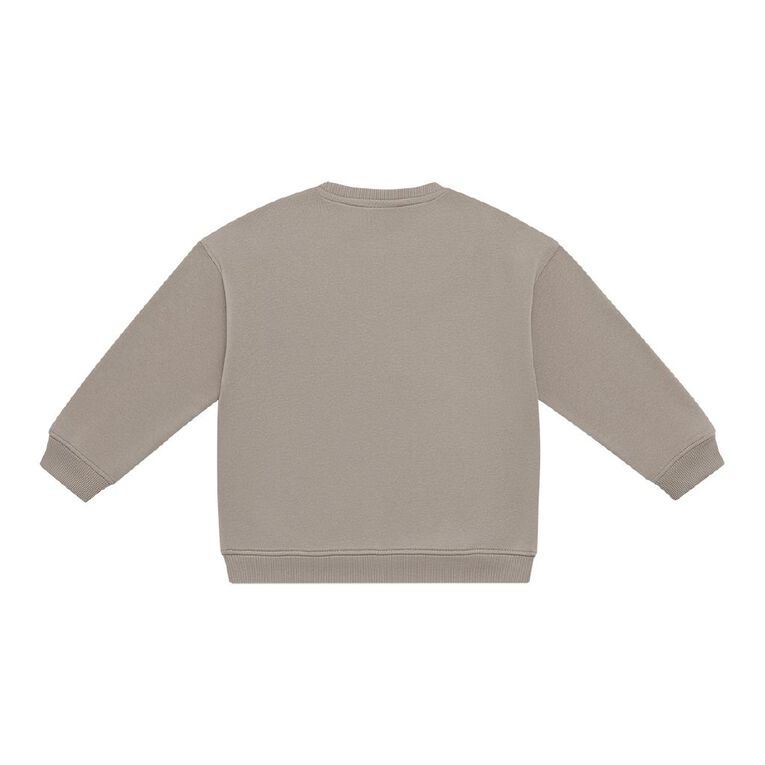 Young Original Plain Crew Sweatshirt, Brown Light ATMOSPHERE, hi-res