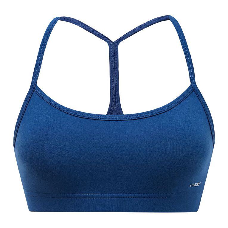 Active Intent Women's Thin Strap Crop Top, Blue Dark, hi-res