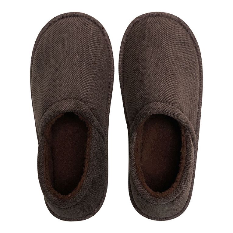H&H Men's Joel Closed Back Slippers, Brown, hi-res