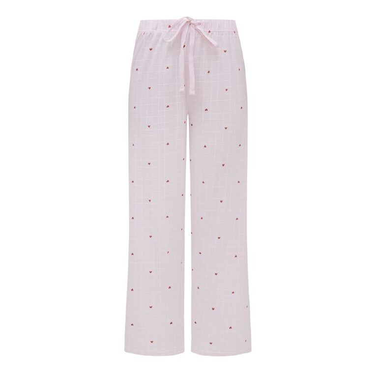H&H Women's Knitted Pyjama Pants, Pink Light, hi-res