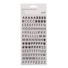 Uniti Mini Foam Alpha Stickers Black