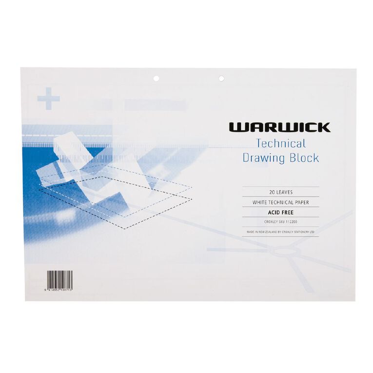 Warwick Tech Drawing Refill Printed White A3, , hi-res