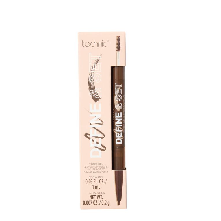Technic Define & Set Tinted Gel & Eyebrow Pencil - Brunette, , hi-res