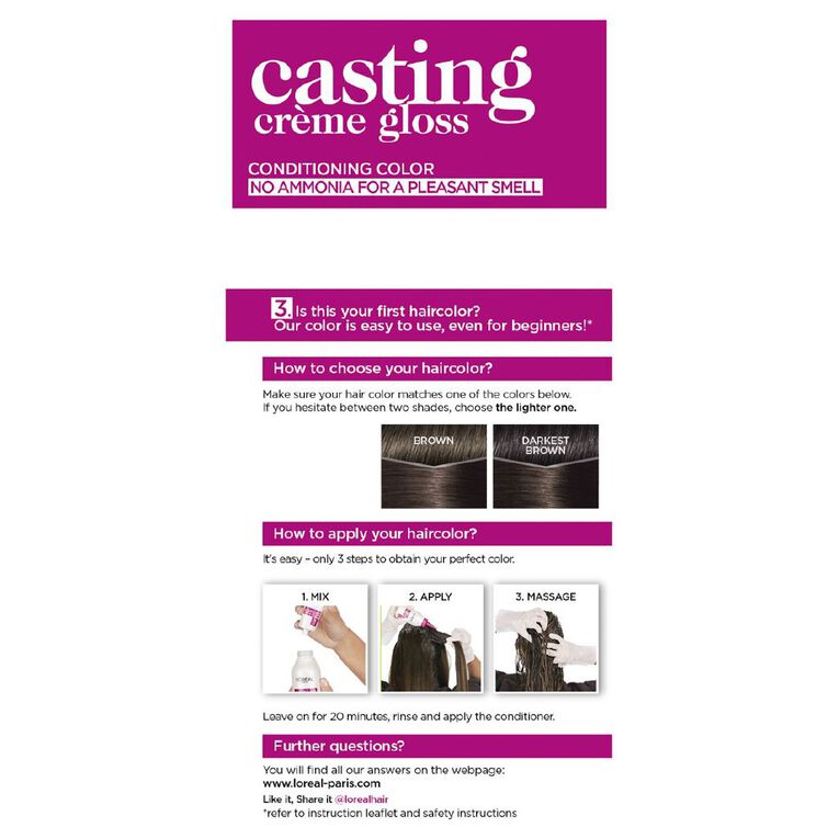 L'Oreal Paris Casting Creme Darkest Brown 300, , hi-res