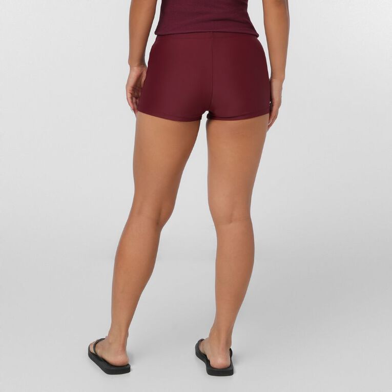 H&H Women's Boyleg Bikini Pants, Red Dark, hi-res
