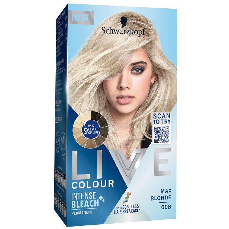 Schwarzkopf Live Colour Permanent Intense Bleach Max Blonde 00B, , hi-res