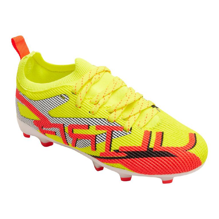 Active Intent Senior Kids' Hybrid Play Football Shoes, Yellow, hi-res
