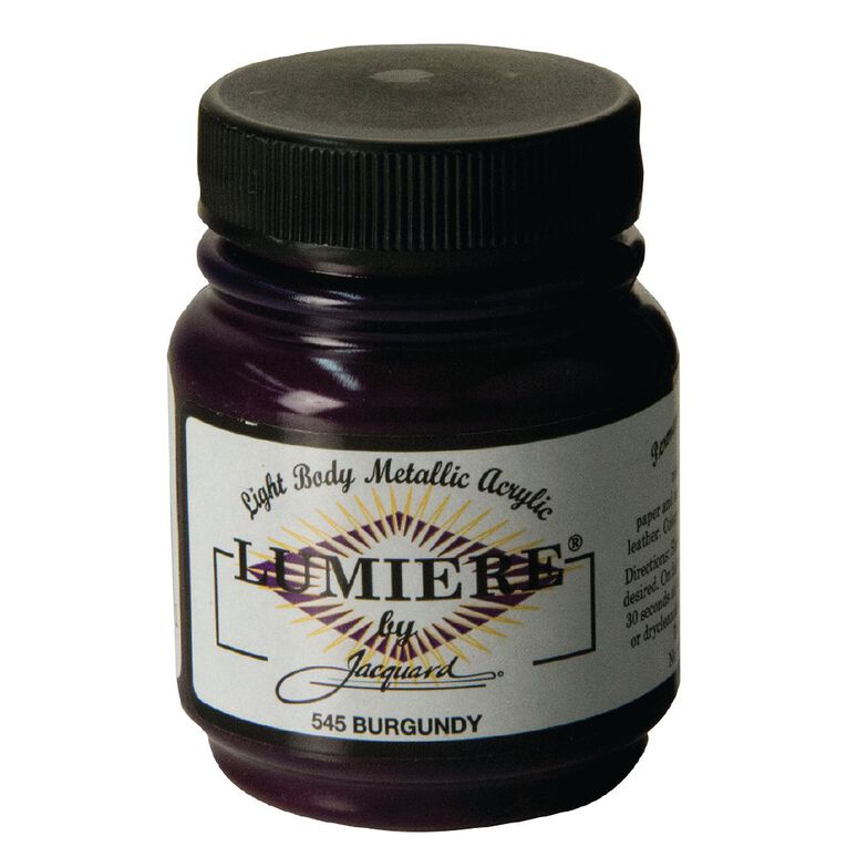 Jacquard Lumiere Acrylic Paint Burgundy 66.54ml, , hi-res