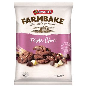 Arnott's Farmbake Triple Choc Cookies 310g