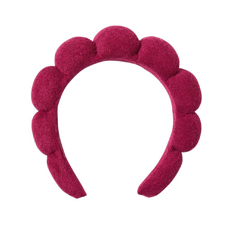 Poppi Beauty Scallop Headband Burgundy, , hi-res