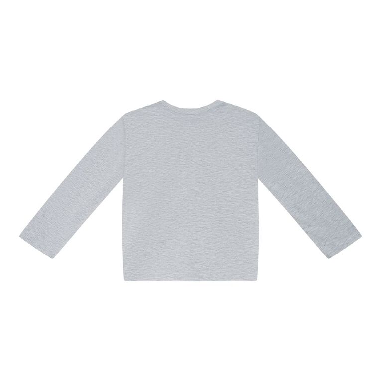 Young Original Long Sleeve Printed Tee, Grey Light, hi-res
