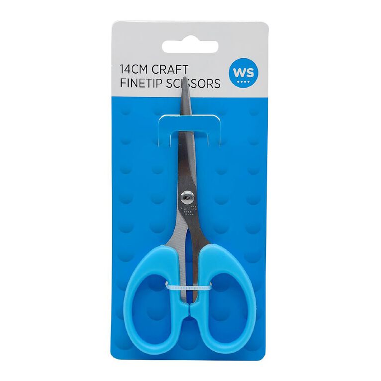 WS FineTip Craft Scissors 14cm Blue, , hi-res