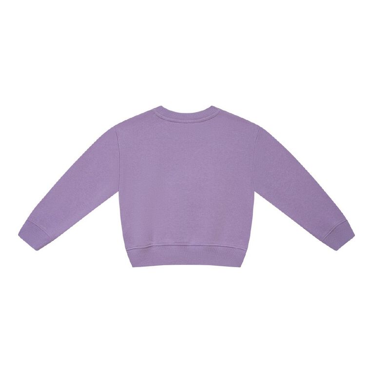 Young Original Toddler Girls' Printed Sweatshirt, Purple Light, hi-res