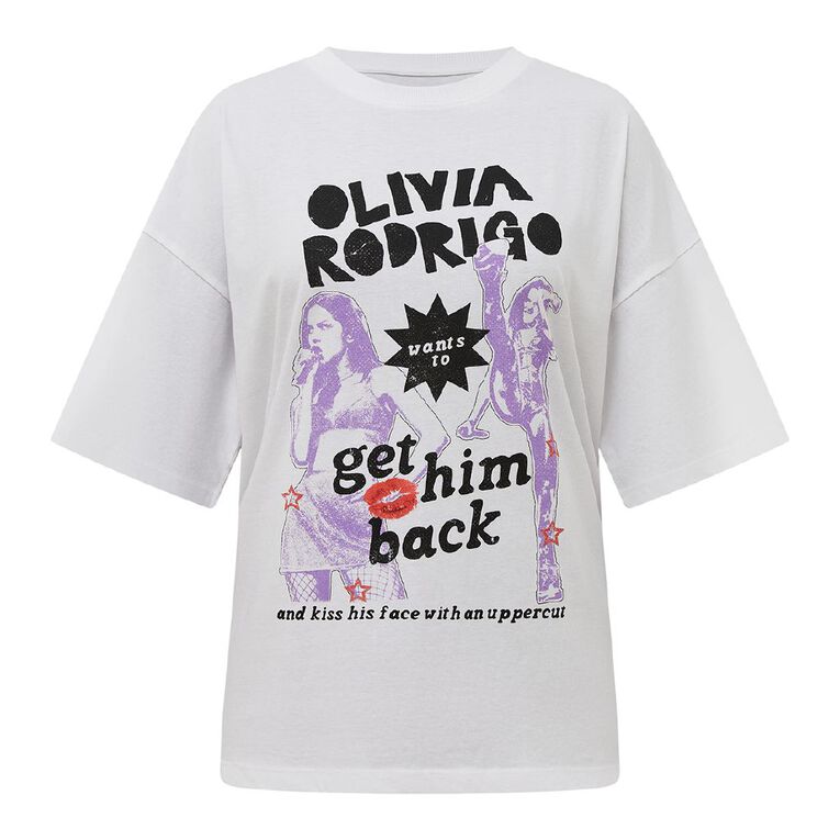 Olivia Rodrigo Women's Olivia Rodrigo Short Sleeve Tee, White, hi-res