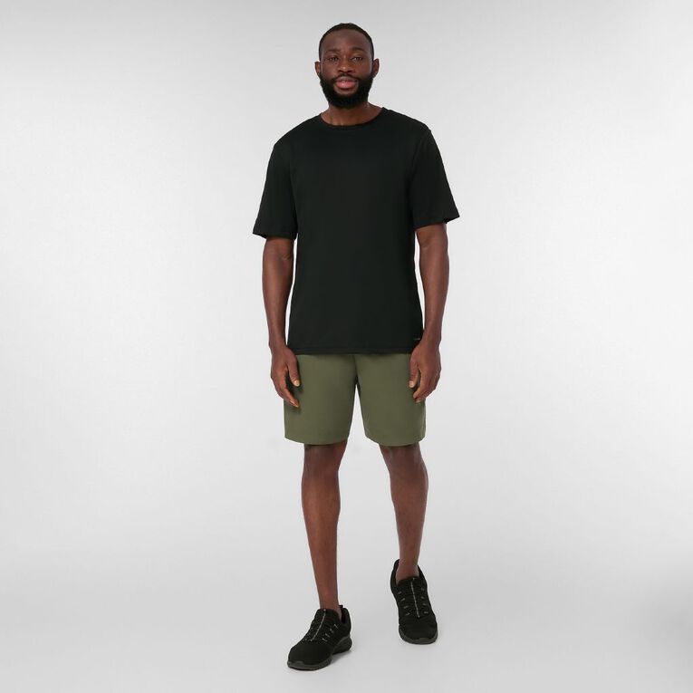 Active Intent Men's Stripe Detail Shorts, Green Dark, hi-res