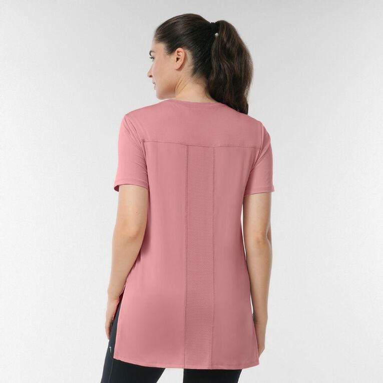 Active Intent Women's Active Mesh Panel Tee, Pink Light, hi-res