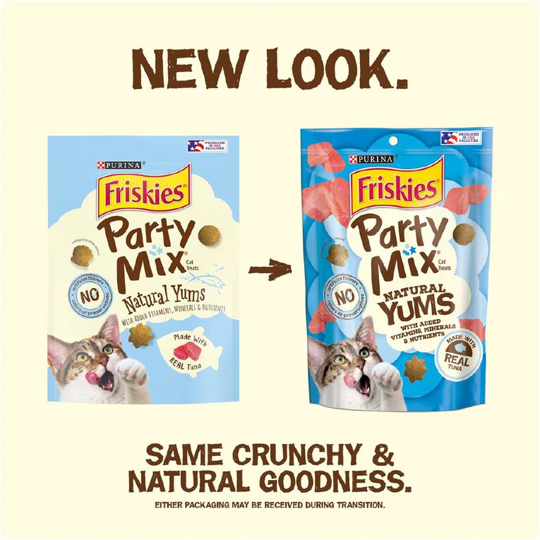 Friskies Party Mix Natural Yums Tuna Cat Treats 170g, , hi-res
