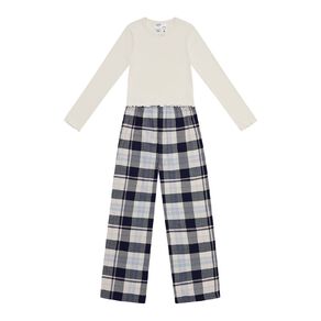 H&H Girls' Pointelle and Flannelette Pyjama Set