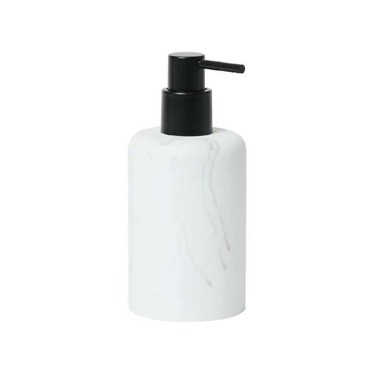 Living & Co Soap Dispenser Marble Look White, , hi-res