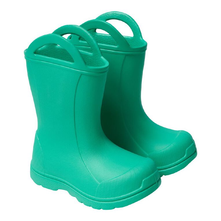 Young Original Junior Kids' EVA Handle Gumboots, Green, hi-res
