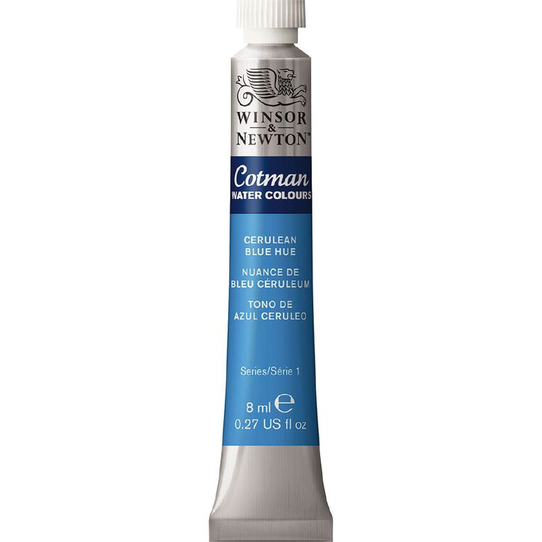Winsor & Newton Cotman Watercolour Paint 8ml Cerulean Blue Hue, , hi-res