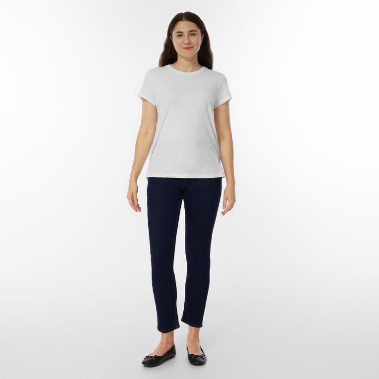 H&H Women's Mid Rise Slim Skinny Jeans, Denim Dark, hi-res