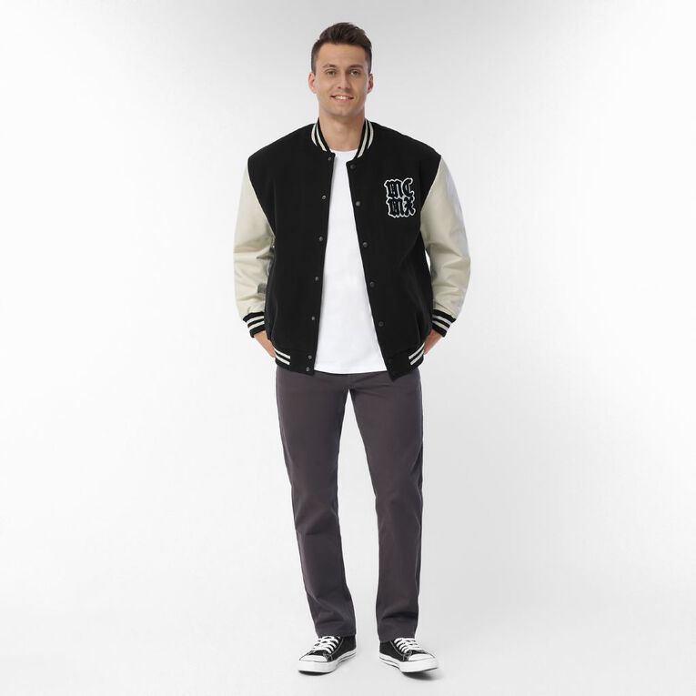 Garage Men's Varsity Jacket, Black/White, hi-res