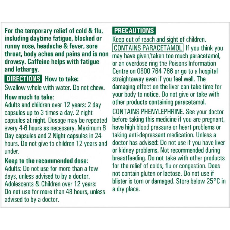 Lemsip Max Cold & Flu Day and Night Capsules 16s-LIMIT OF 2 PER CUSTOMER, , hi-res