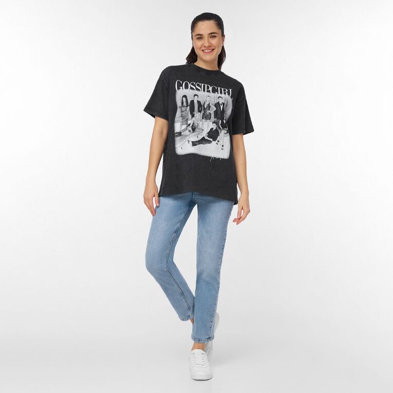 Gossip Girl Women's Tee, Black, hi-res