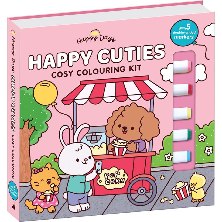 Happy Days: Happy Cuties Cosy Colouring Kit, , hi-res