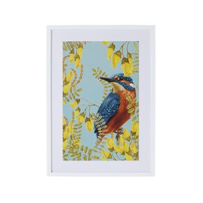 Living & Co Kingfisher Framed Print 50cm x 70cm