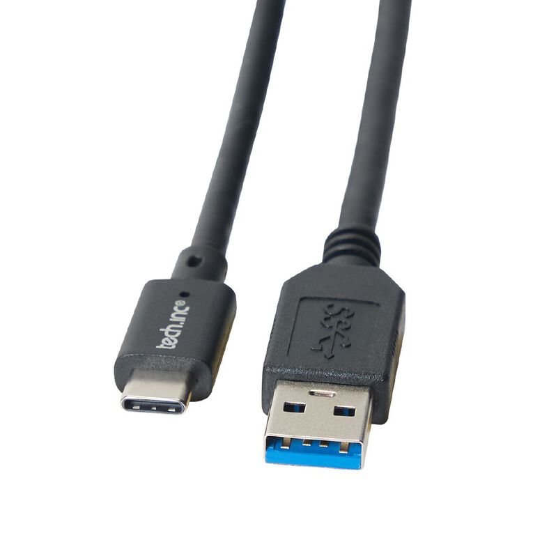 Tech.Inc 3.0 USB-A To USB-C Cable 1m Black, , hi-res