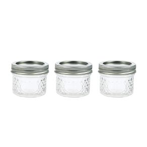 Living & Co Preserving Jar Embossed 120ml 3 Pack