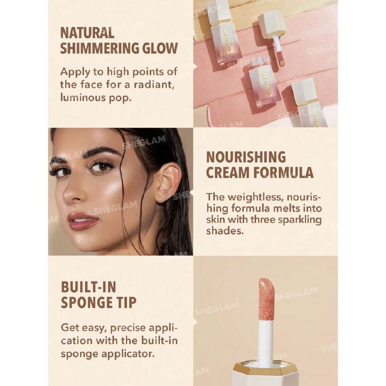 Sheglam Glow Bloom Liquid Highlighter Vanilla Frost 5.2ml, , hi-res