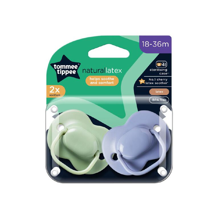 Tommee Tippee Natural latex soothers 2 Pack Ages 18-36 months, , hi-res