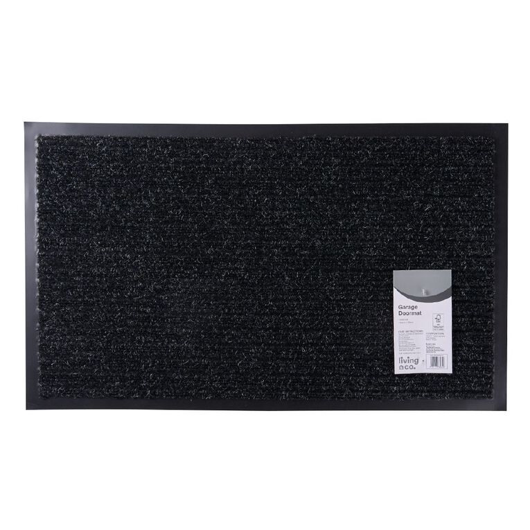 Living & Co Garage Door Mat Black 45cm x 75cm, , hi-res
