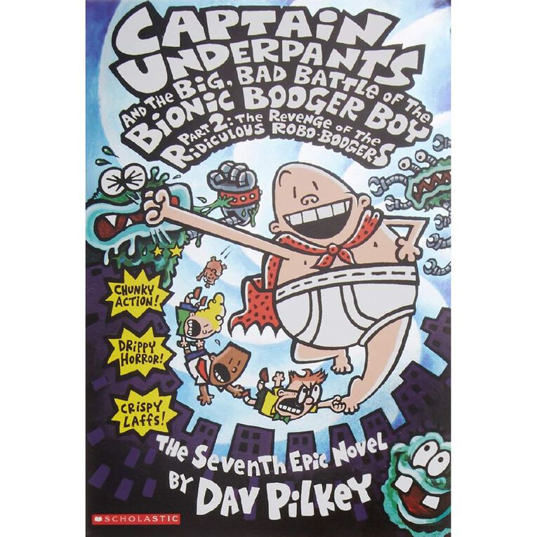 Capt. Underpants #7 Big Bad Battle of Bionic Booger Boy 2 by Dav Pilkey, , hi-res