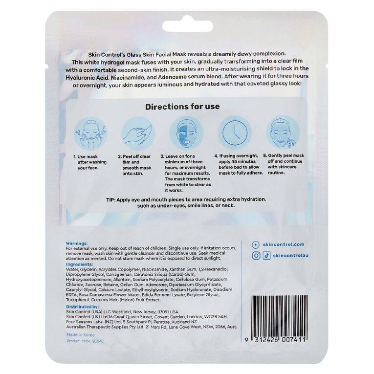 Skin Control Glass Skin Face Mask Hyaluronic Acid, , hi-res